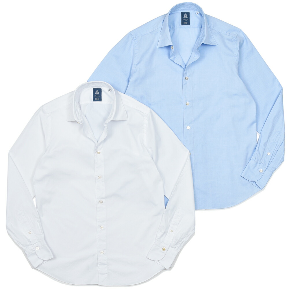 Finamore（フィナモレ） VITTORIO/BALI コットンピンオックス セミワイドカラーシャツ