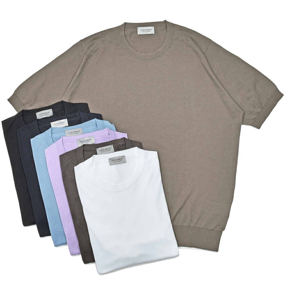 JOHN SMEDLEY ジョンスメドレー KEMPTON シーアイランドコットン 30ゲージ クルーネック ニット EASY FIT