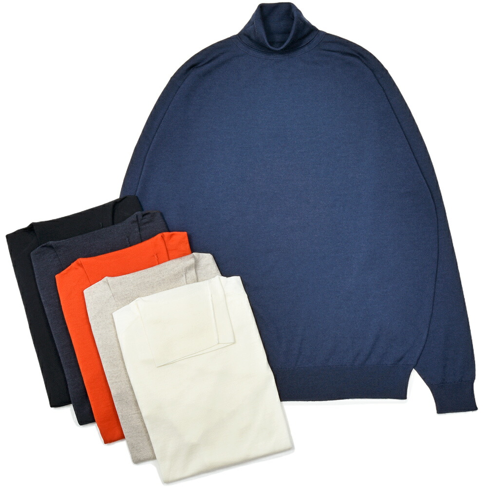 JOHN SMEDLEY（ジョンスメドレー） LEVINE エクストラファインメリノウール 30ゲージ タートルネックニット MODERN FIT 33,605円
