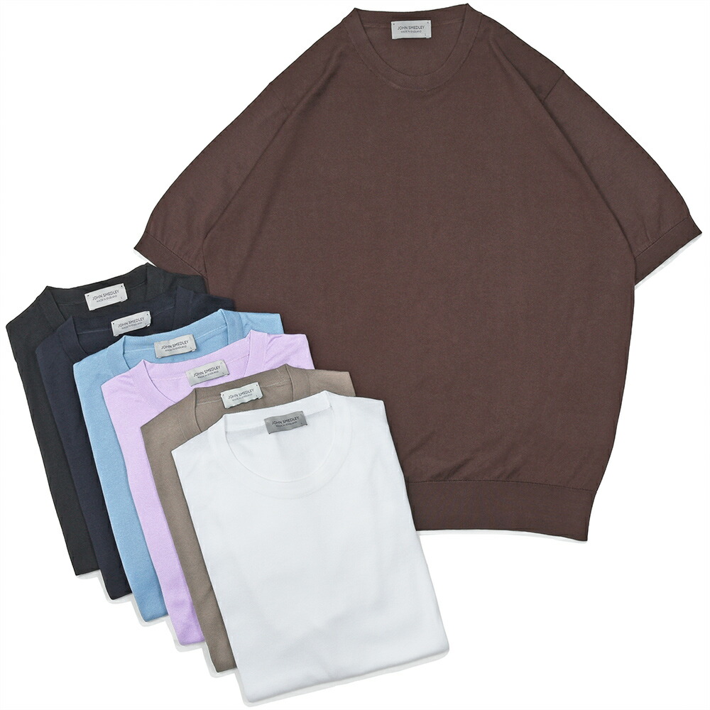 JOHN SMEDLEY（ジョンスメドレー）KEMPTON シーアイランドコットン 30ゲージ クルーネックニット EASY FIT