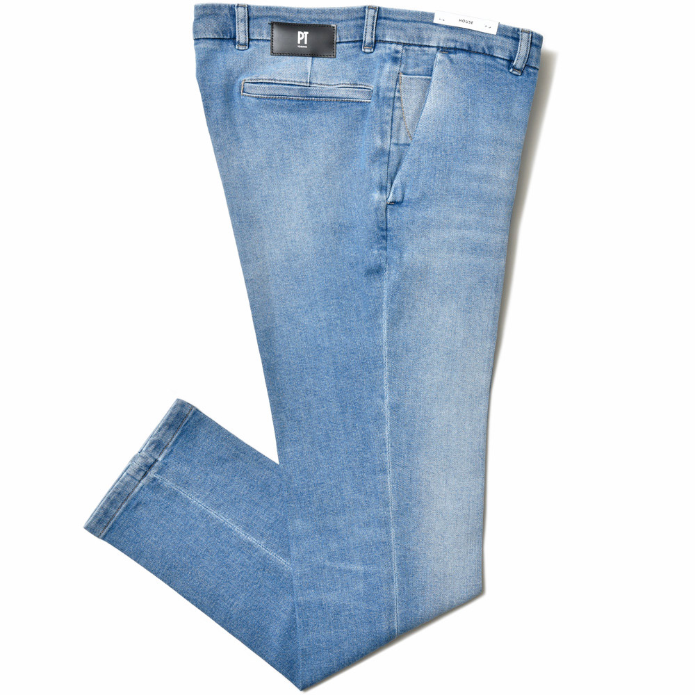 PT TORINO DENIM ピーティートリノデニムring別注 綿織物 伸ばすこと ウォッシュド ジーンズスラックス HOUSE/SUPERSLIM FIT