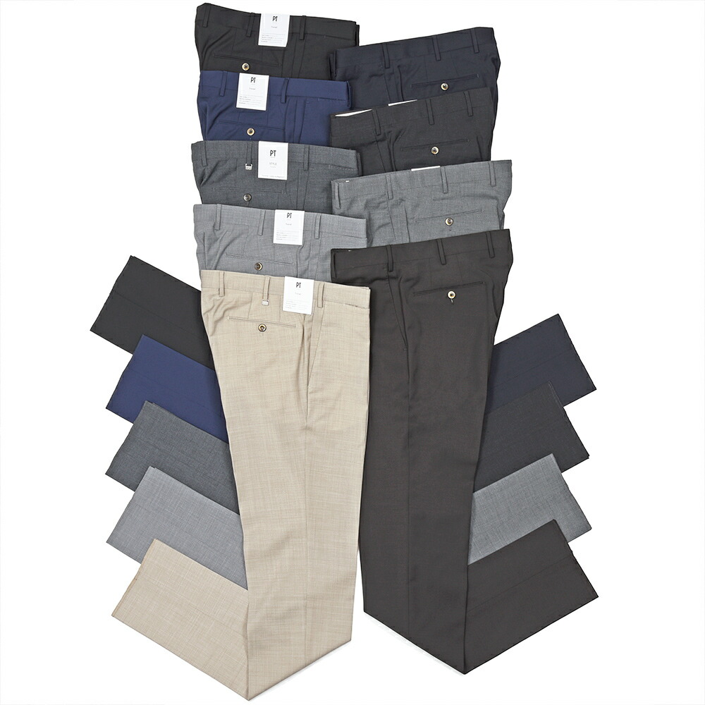 PT TORINO（ピーティートリノ）Travel ウォッシャブルテクノウール ストレッチ トロピカル ノープリーツドレスパンツ SUPERSLIM FIT/PO35