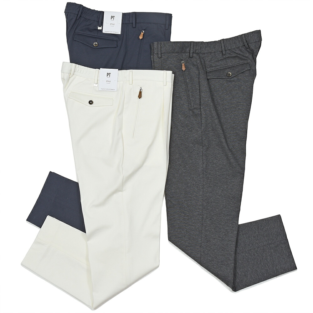 PT TORINO（ピーティー トリノ） NEW BERLIN サマージャージー ストレッチ 永久クリース 1プリーツパンツ SOFT FIT/VD02 32,175円