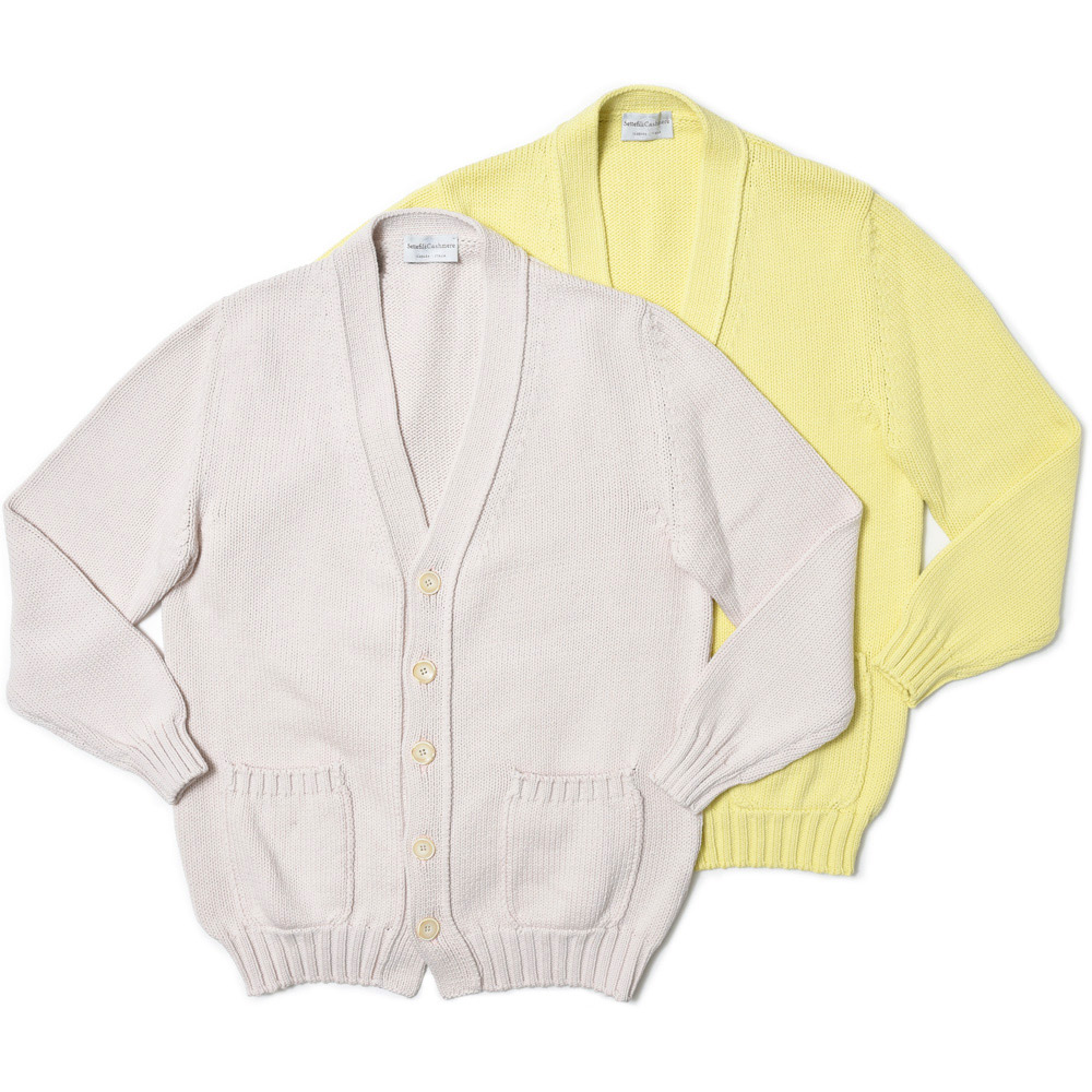Settefili Cashmere セッテフィーリ カシミアコットン ナイロン ローゲージ ニットカーディガン｜ring