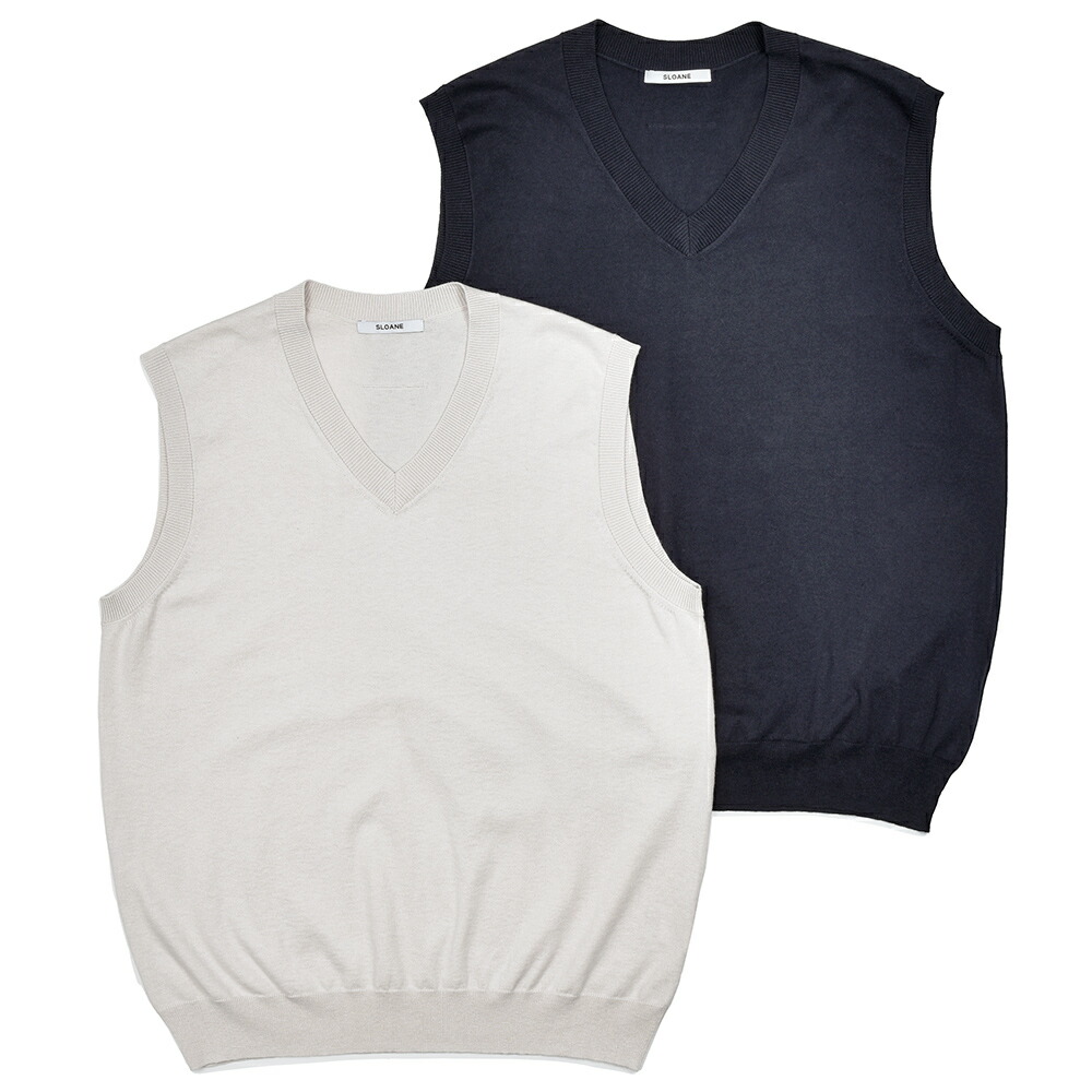 309t*美品 スローン SLOANE コットン ニットベスト 楽天市場】スローン SLOANE 春夏 レディース 16Gフルニードルコットン