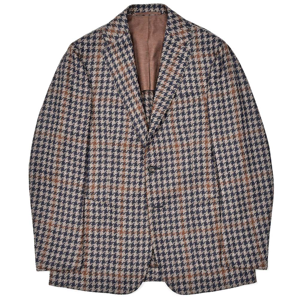 スティレラティーノ シルクリネン混 4者混 ブラウン×ターコイズ チェック 50 37052001025-11.jpg