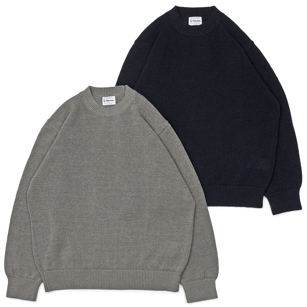 Yonetomi（ヨネトミ）WASHI COTTON KNIT PULLOVER 和紙 コットン ローゲージ クルーネックニット
