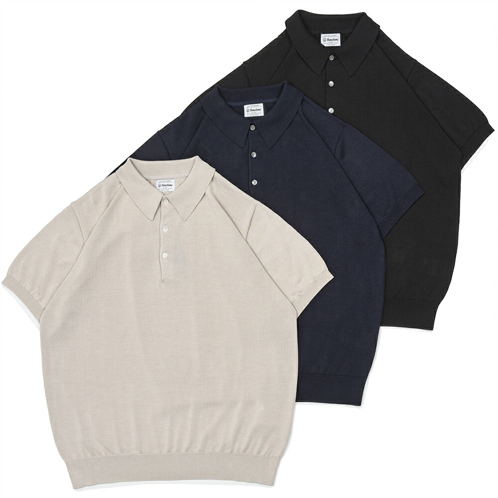Yonetomi（ヨネトミ）SILK KNIT POLO シルク ハイゲージ ニットポロ