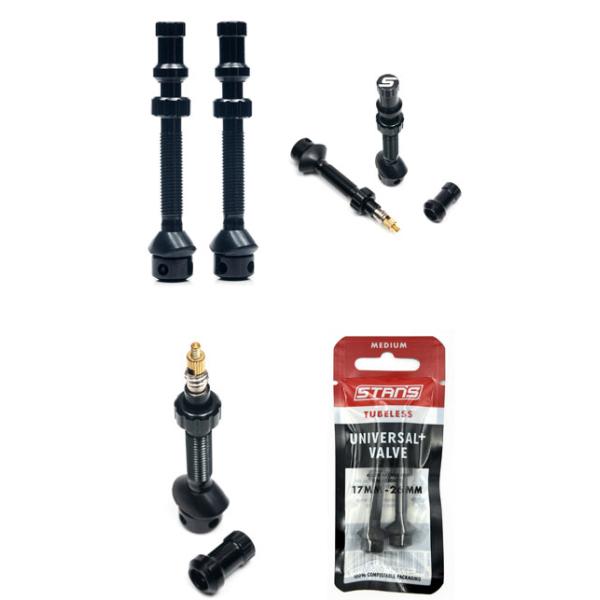 STAN'S NOTUBES スタンズノーチューブ UNIVERSAL+ バルブセット エクストラトール:62mm ブラック