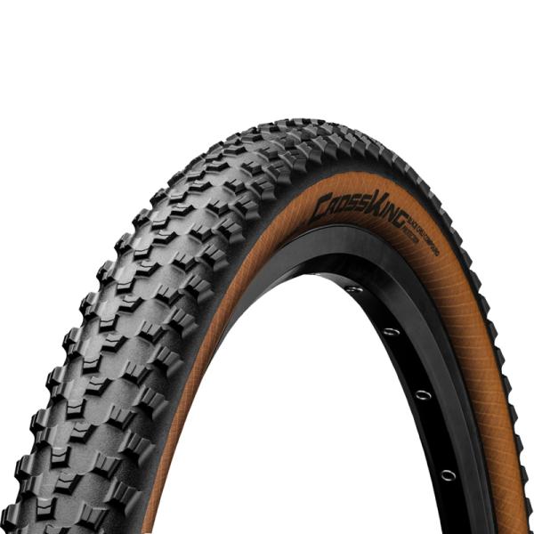 Continental コンチネンタル タイヤ クロスキング PT FB チューブレスレディ 26x2.2 ブラック/トランスペアレントスキン