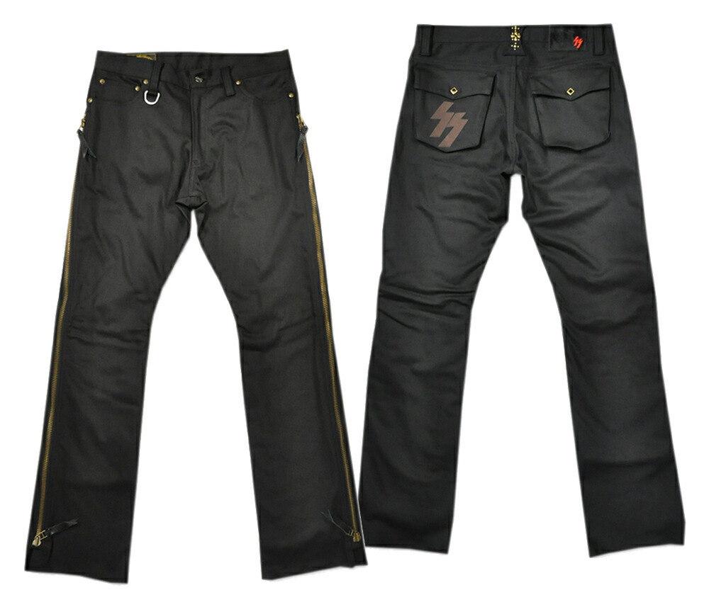 【楽天市場】【SKULL FLIGHT/スカルフライト】ボトム SFP24-002/SS PANTS TYPE6ストレッチタイトストレート /  ダメージブラック2 REAL DEALSKULL FLIGHT/スカルフライト/CALIFORNIA  LINE/カリフォルニアライン/ハーレー/バイカー/アメカジ ...