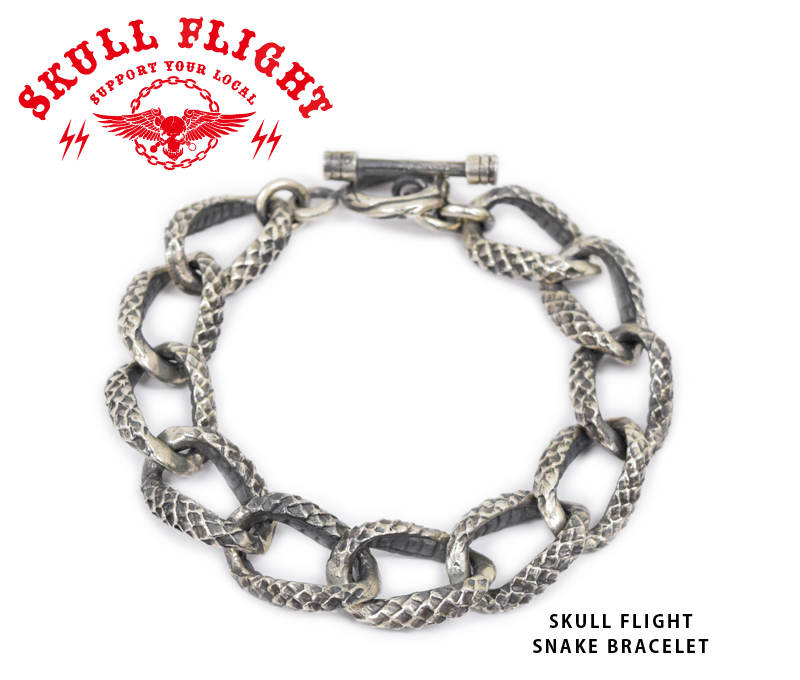 保存版】 ブレスレット SNAKE BRACELET REALDEALSKULL FLIGHT スカル