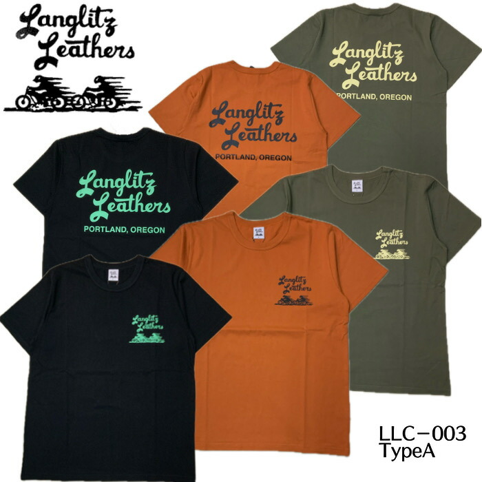 【Langlitz Leathers/ラングリッツレザーズ】ティーシャツ/ S/S Tee LLC-003 TYPE-AREALDEALLANGLITZ LEATHERS/ラングリッツレザー/ハーレー/バイ鉄道車両/アメカジ/なめし革上衣/亜米利加/ビーバーの州/ティーシャツ/TEE/T-SHIRTS