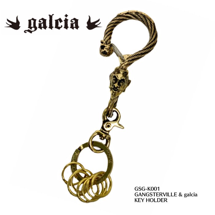 GANGSTERVILLE × GALCIA◆キーホルダー galcia - GANGSTERVILLE & galcia KEY HOLDER (BRASS) | SKANDA