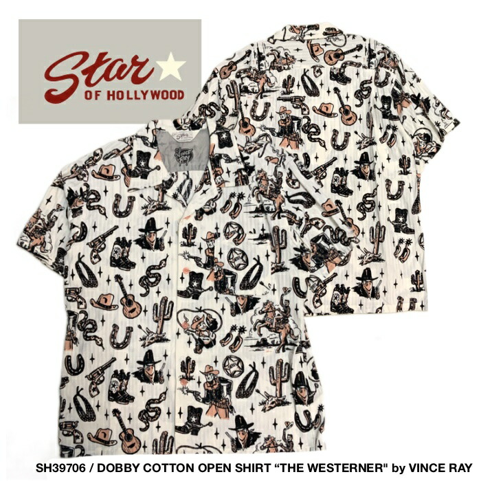【東洋エンタープライズ】半袖シャツ / SH39706 / DOBBY COTTON OPEN SHIRT “THE WESTERNER\" by VINCE RAY