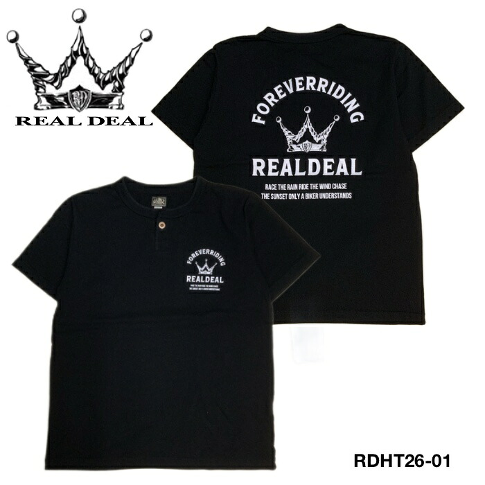 【REALDEAL/リアルディール】ヘンリーネックTシャツ/ RD NEW CROWN /RDHT26-01｜REALDEAL