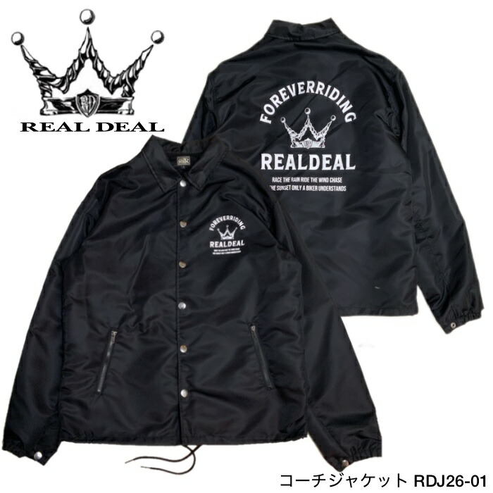 【REALDEAL/リアルディール】上衣/RDJ26-01/RD NEWCROWN オリジナルコーチジャケット