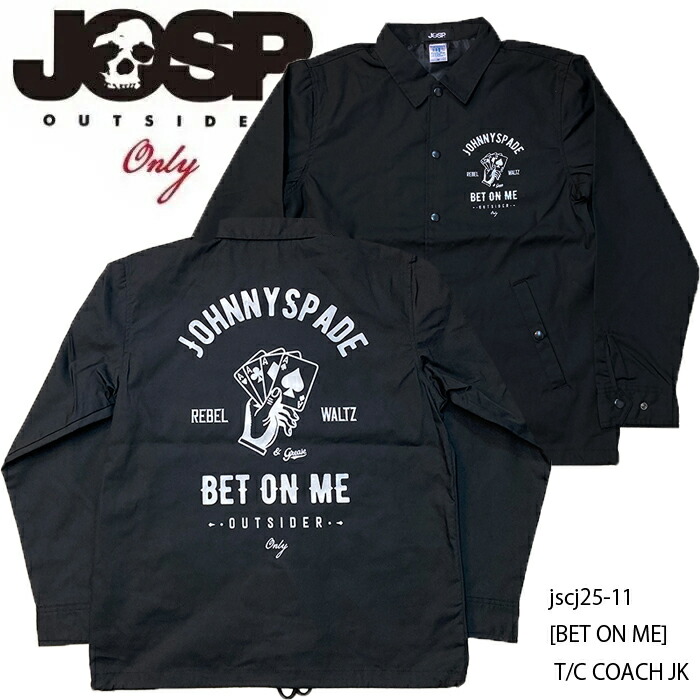 【楽天市場】【JOHNNY SPADE/ジョニースペード】コーチジャケット / jscj25-11/ [BET ON ME] T/C ...