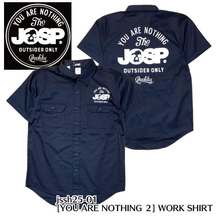 【JOHNNY SPADE/ジョニースペード】半袖プルオーバー/jssh25-01 [YOU ARE NOTHING ２] WORK SHIRT