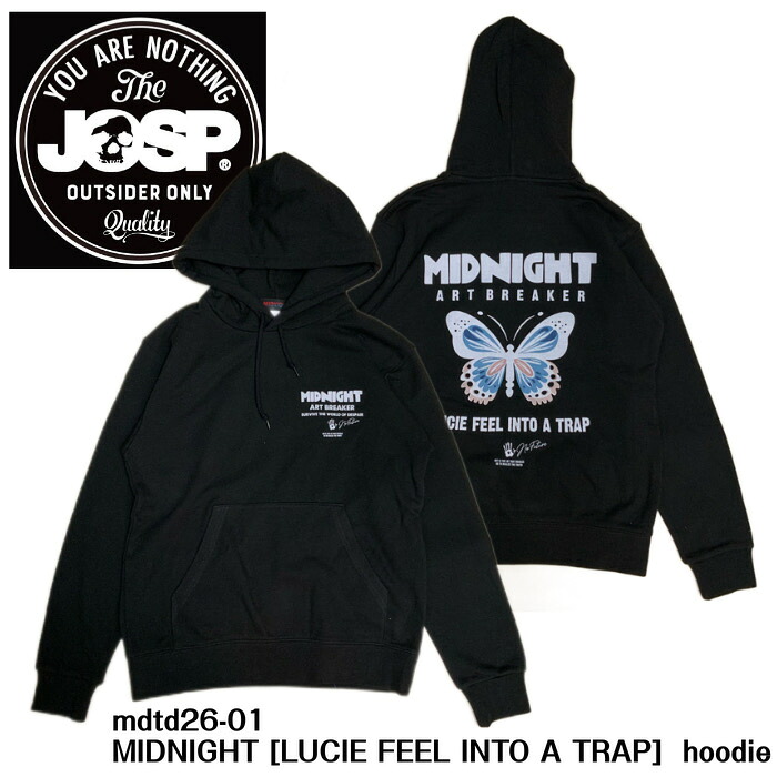 【JOHNNY SPADE/ジョニースペード】プルオーバー/mdfd26-01/MIDNIGHT [LUCIE FEEL INTO A TRAP] ★REAL DEAL/JOHNNY SPADE/ジョニースペード/パーカー/メンズパーカー/スウェット/プルオーバー