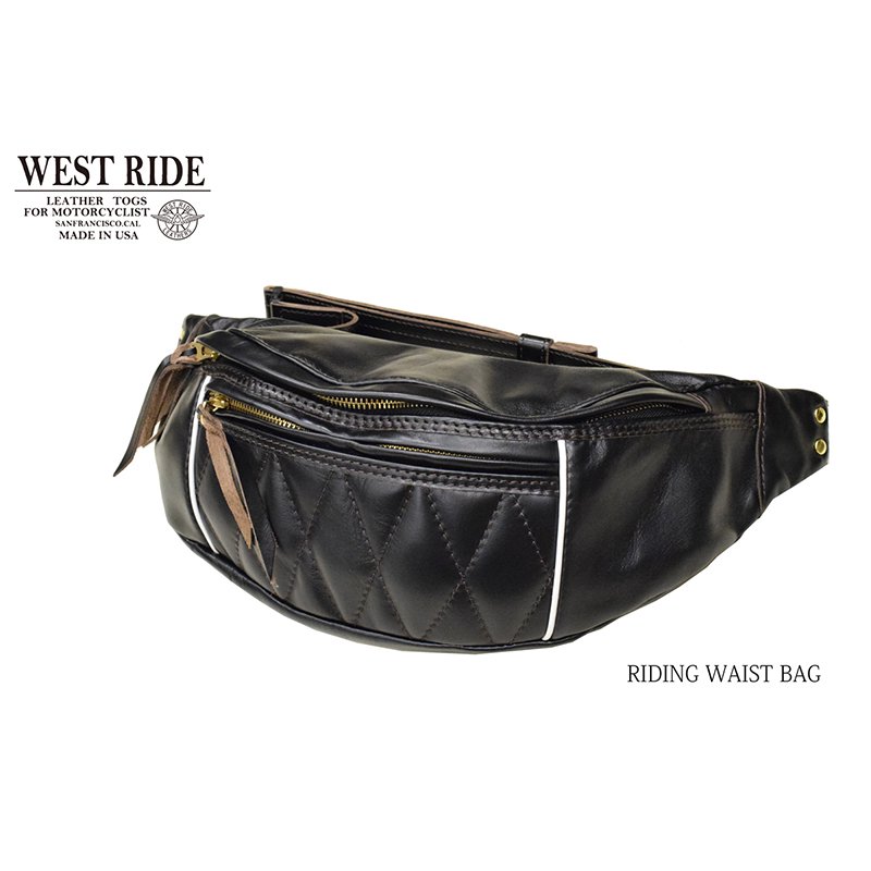 【WESTRIDE/ウエストライド】御徒面子 /RIDING WAIST BAG:COWHIDE 黒いこと ★REALDEALWESTRIDE/ウエストライド/新潟/MADE IN NIIGATA/ハーレー/バイ鉄道車両/アメカジ/自動二輪車/レーシングダウン