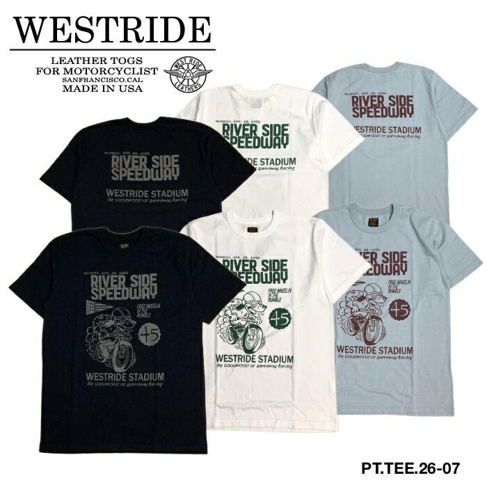 【WEST RIDE/ウエストライド】Tシャツ/PT.TEE.26-07 /カットソー/Tシャツ/アメカジ/半袖/メンズ