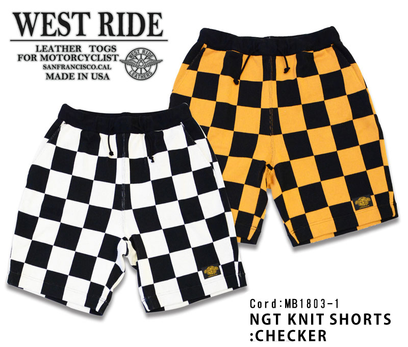 【WESTRIDE/ウエストライド】さる股引き/NGT KNIT SHORTS CHECKER★REAL DEALWESTRIDE/ウエストライド/新潟/MADE IN NIIGATA/ハーレー/バイ鉄道車両/アメカジ/自動二輪車/レーシングダウン