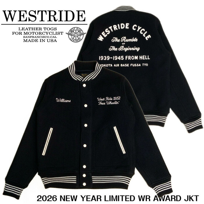 【WEST RIDE/ウエストライド】ジャケット/2026 NEW YEAR LIMITED WR AWARD JKT,モーターサイクル,アメカジ,ジャケット,メンズジャケット,バイカージャケット,アワードジャケット,AWARDJKT