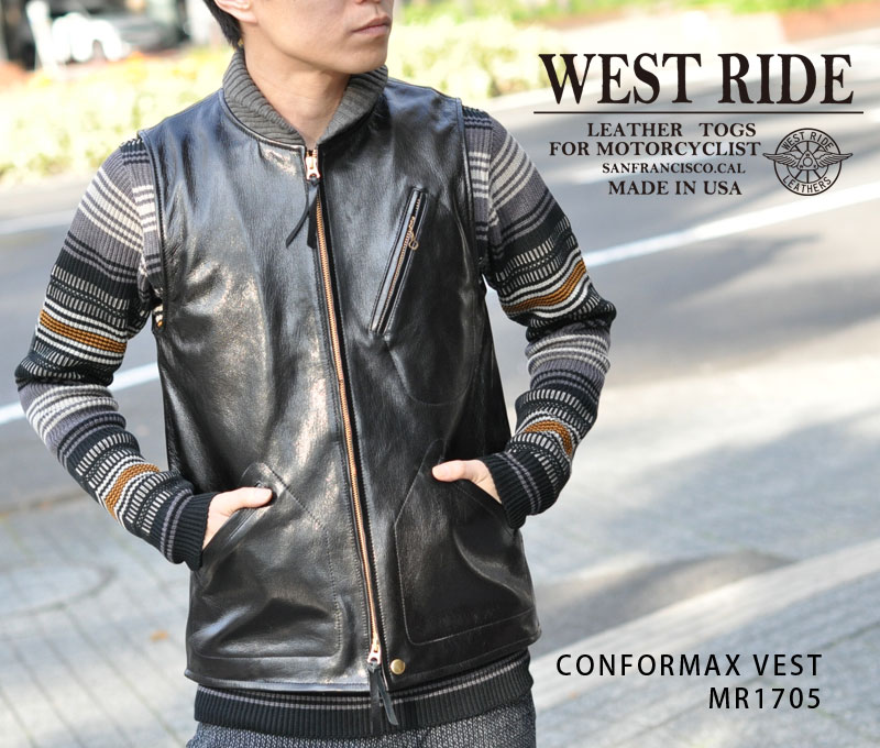 桜 印 ウエストライド レーシングダウン ベスト ブラック west ride