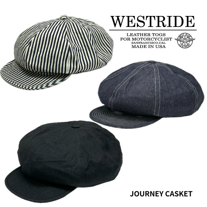 【WESTRIDE/ウエストライド】キャスケット/JOURNEY CASKET /キャップ/ハット/帽子/メンズキャップ/アメカジ
