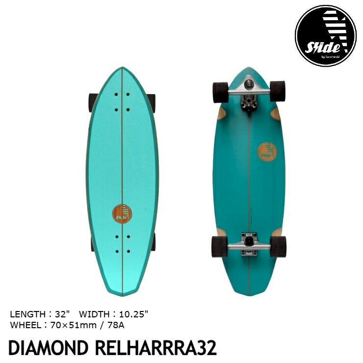 楽天市場】SLIDE サーフスケート スライド DIAMOND KAENA 32inch