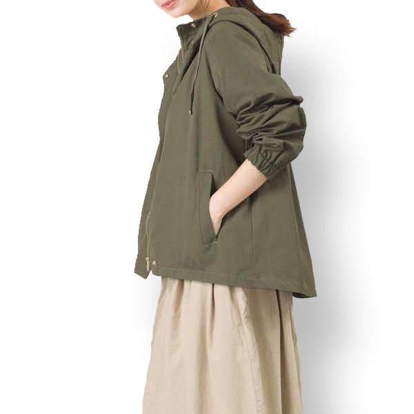 楽天市場 撥水 マウンテンパーカー レディース ブルゾン ショート ジャケット マウパ 春 アウター ショート マウンパ コーデ ネイビー ベージュ カーキ M L クーポン ｒ ｆ リアルファッション