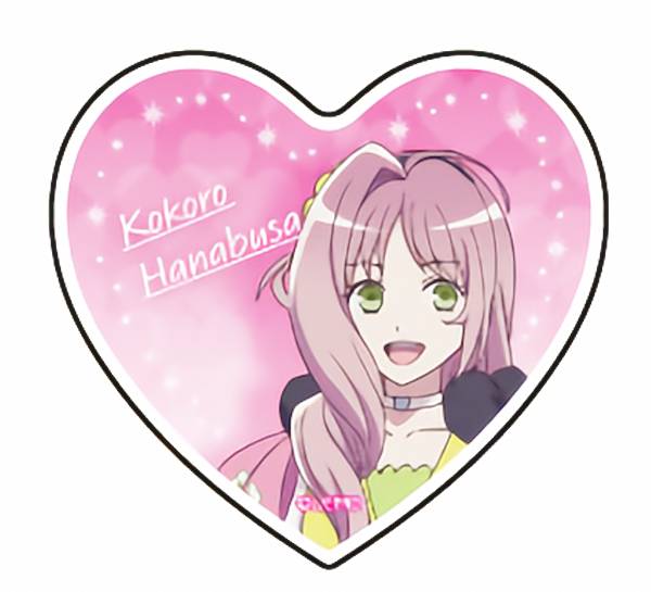 【華房心】 キャラアクリルバッジ アニメ アイ★チュウ 02 アイドル衣装Ver.画像