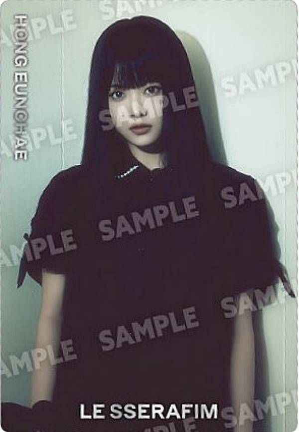 【[箔押し仕様] R-15 ホン・ウンチェ (レアシール) 】LE SSERAFIM ‘CRAZY’ ツインウエハース画像