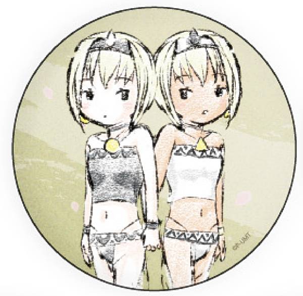 【ウルゥル＆サラァナ】缶バッジ うたわれるもの 二人の白皇 03 B(グラフアートイラスト)画像