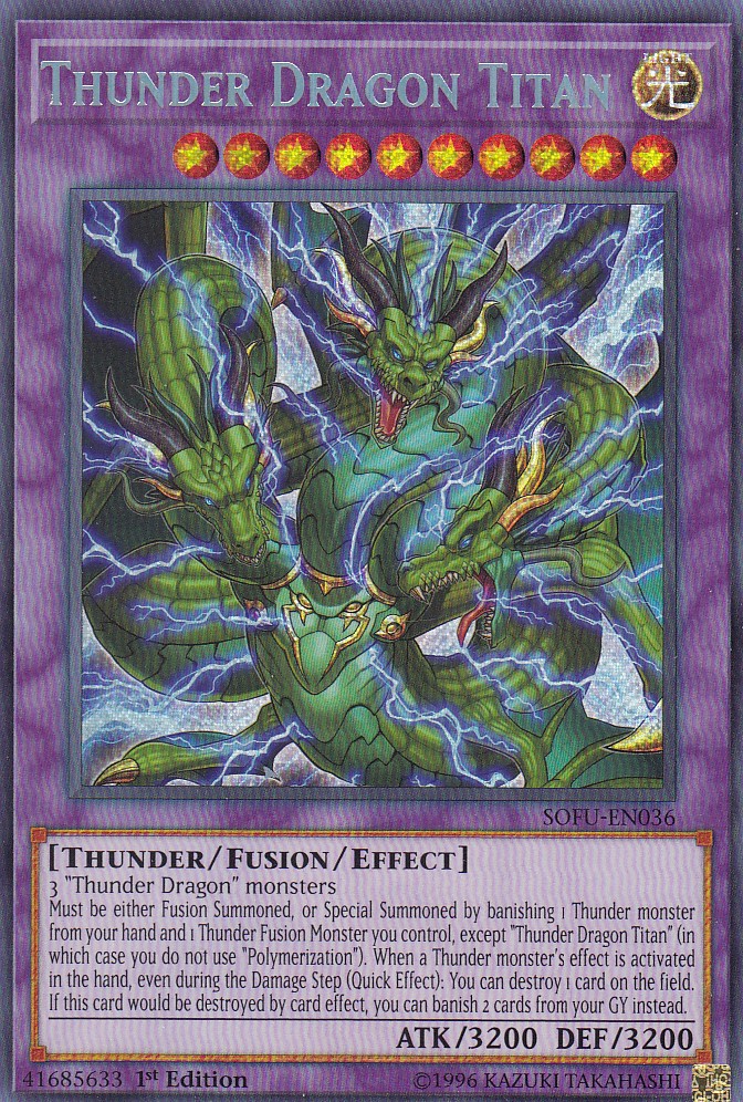 遊戯王 SOFU-EN036 超雷龍－サンダー・ドラゴン Thunder Dragon Colossus (英語版 1st Edition シークレットレア) Soul Fusion Pack 9,216円