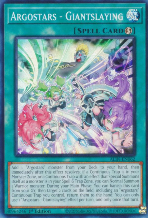 遊戯王 ALIN-EN062 ARG☆S−GiantKilling Argostars - Giantslaying (英語版 1st Edition スーパーレア) Alliance Insight画像