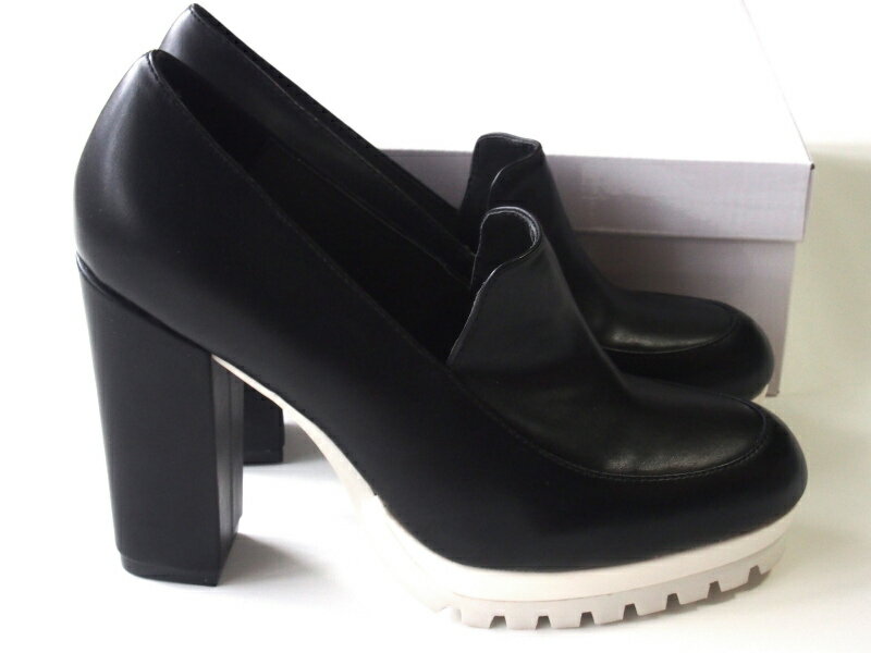 楽天市場 Juriano Jurrie ジュリアーノジュリ チャンキーヒールシューズ ブラックl ｒｅａｌｉｚｅ