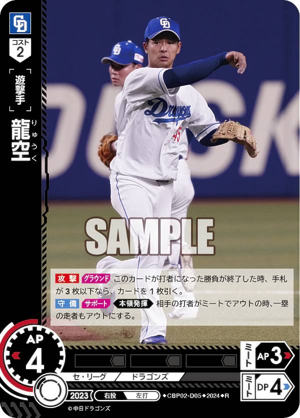 中日ドラゴンズ トレーディングカード NO.002 cbp02dm00065.jpg