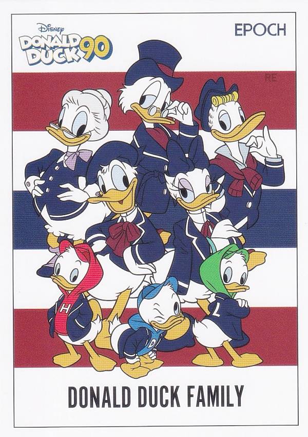 【13 ドナルド・ダックファミリー (レギュラーカード) 】 DONALD DUCK ドナルドダック 90周年プレミアムコレクションカード画像