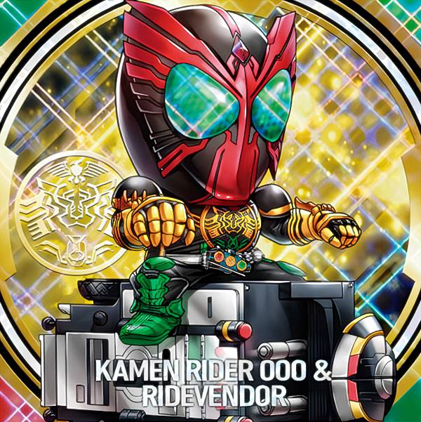 【KR-8 仮面ライダーオーズ＆ライドベンダー (SR スーパーレア) 】 にふぉるめーしょん 仮面ライダーシリーズ シールウエハースvol.2画像