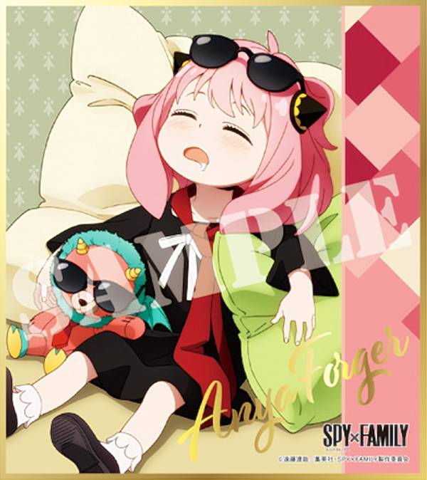 『SPY×FAMILY♡アーニャ』コミケ会場展示用色紙原画＋レプリカ色紙捺印入り SPY×FAMILY♡アーニャ』コミケ会場展示用色紙原画＋レプリカ色紙捺印