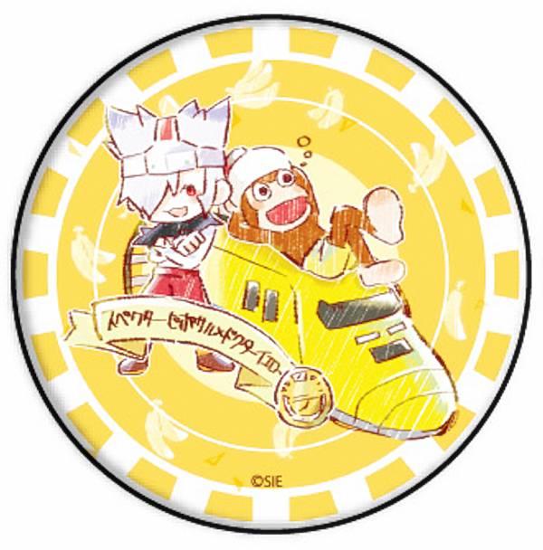 【スペクター＆ピポサル(923形ドクターイエロー)】 缶バッジ サルゲッチュ 06 新幹線Ver.(グラフアートデザイン)画像
