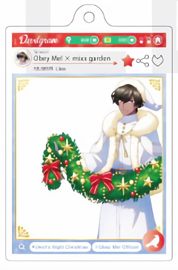 【シメオン】 Obey Me!×mixx garden デビルズナイトクリスマス トレーディングDevilgramアクリルボールチェーン画像