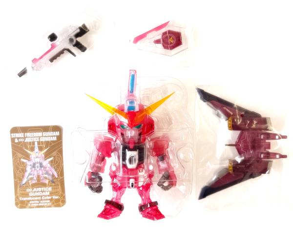 【7.∞JUSTICE GUNDAM Translucent Color Ver. (Secret1) 】 QMSV mini STRIKE FREEDOM GUNDAM & INFINITE JUSTICE GUNDAM