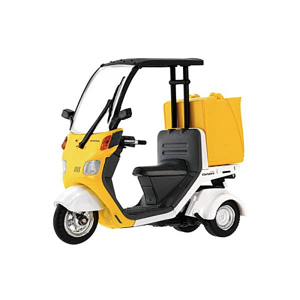 【公式】ガっチガチ研究所号ジャイロキャノピーのミニカーおもちゃ Hondaの大型ルーフ付き三輪スクーター「ジャイロキャノピー」が