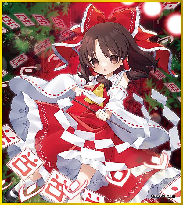 東方プロジェクト 博麗霊夢 直筆色紙 コピック #東方Projectᅠᅠᅠᅠ ミニ色紙、博麗霊夢2枚セットを