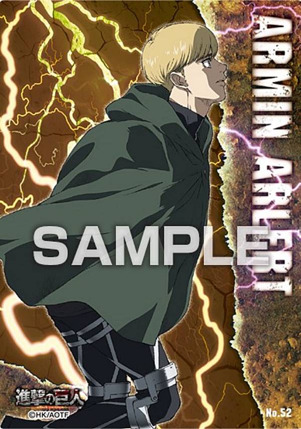 ミカサ・アッカーマン　 アルミン・アルレルト　進撃の巨人　クリアカード No.42 ミカサ・アッカーマン】進撃の巨人 クリアカード
