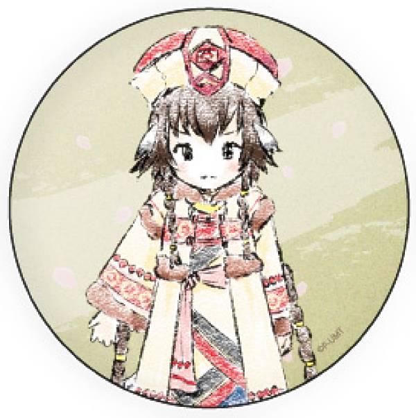 【アンジュ】缶バッジ うたわれるもの 二人の白皇 02 A(グラフアートイラスト)画像