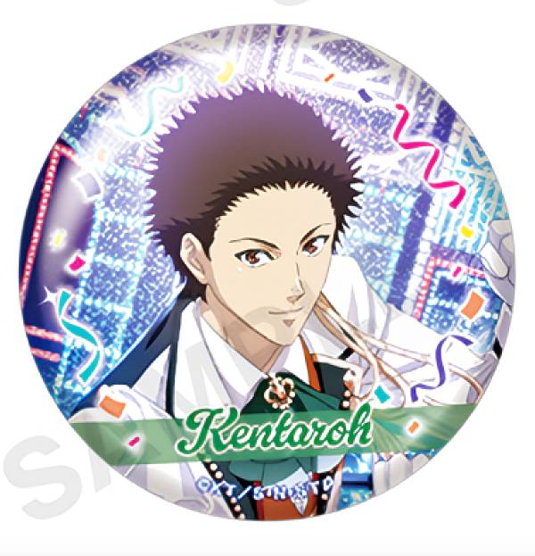 新テニスの王子様　忍足侑士　浴衣　缶バッジ　原宿くじ×10 B24C04088LL2.jpg